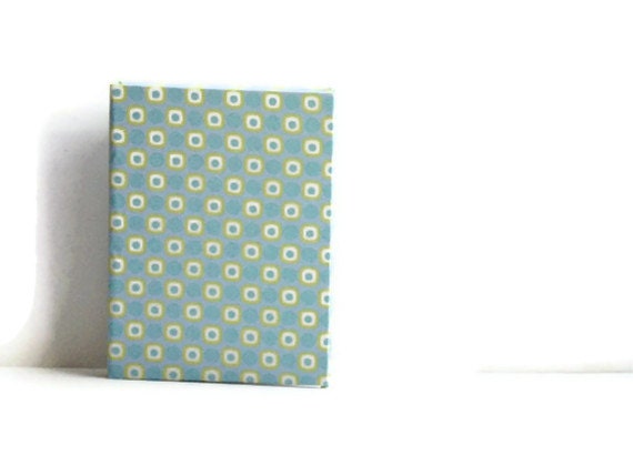 Bound Journal Notebook -  Grey Jade Bulls-eye Case Binding Blank Book Handbound - Mothers Day Gift