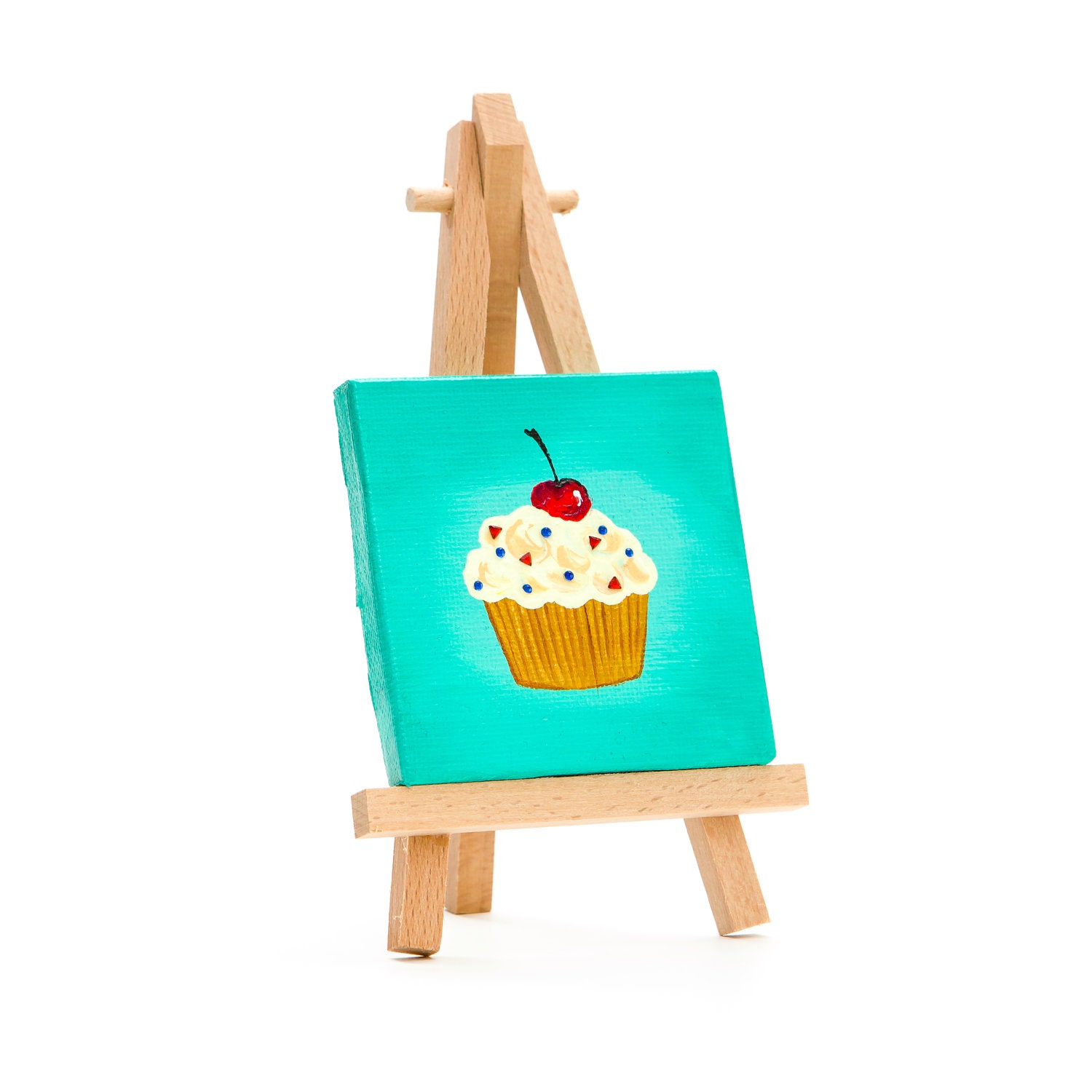 Cupcakes on Canvas - Turquoise
