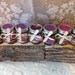 BRIDESMAID GIFTS FAVORS: Raw Organic Sugar Scrubs Set of 7 for Bridesmaid Party. Wedding Gift, Burlap and Lace Favor