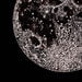 Full Moon Print Recovered Vintage Image to Frame