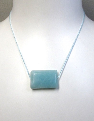Amazonite on silk necklace