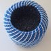 Upcycled 'Hot & Cold' Rope Basket: Blue / Coiled / Large