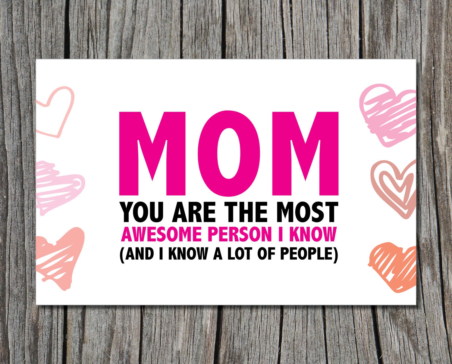 Mom You're Awesome Printable Greeting Card