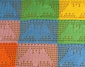 crochet bat afghan - faded rainbow color scheme -  DEPOSIT listing - open to anyone