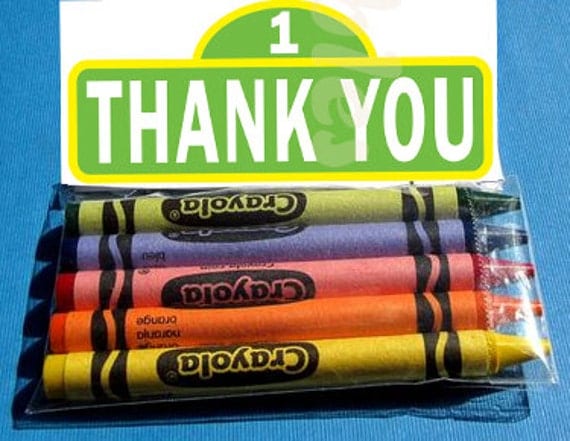 Sesame Street Thank You Favor Bag signs- Customized Digital File Il_570xn