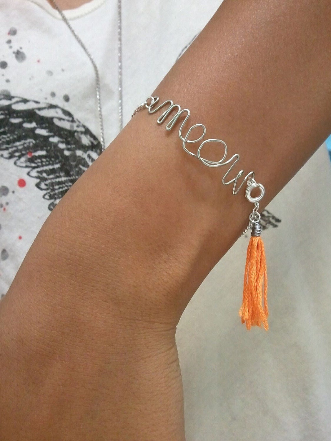 Meow Bracelet with Optional Tassel