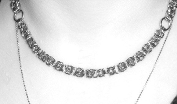 Unisex Byzantine Chainmail Necklace