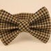 Tan Plaid Bow Tie