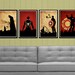 Captain America, Batman , Iron Man and Spider-Man Superheroes Poster Set