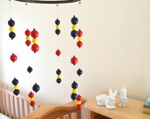 Baby mobile, Nursery mobile, crib mobile, baby mobile, baby home decor, baby room decor, abacus, nautical nursery, boy nursery