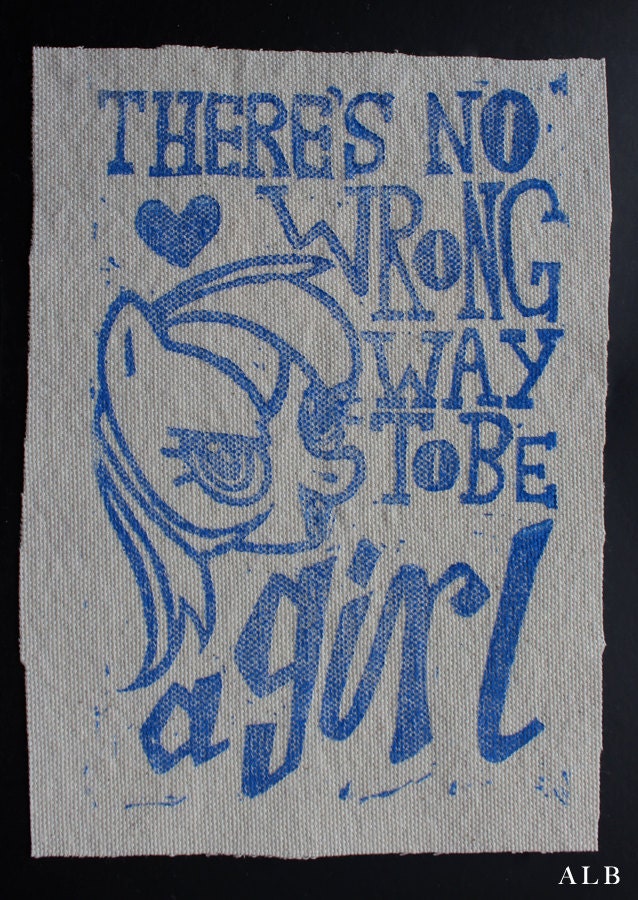 There's No Wrong Way to Be a Girl patch featuring Rainbow Dash- My Little Pony