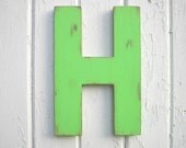 Letter H Wall Art Kids Nursery Wooden Letter Sign Shabby Chic Cottage Rustic Cabin Decor Shabby Chic