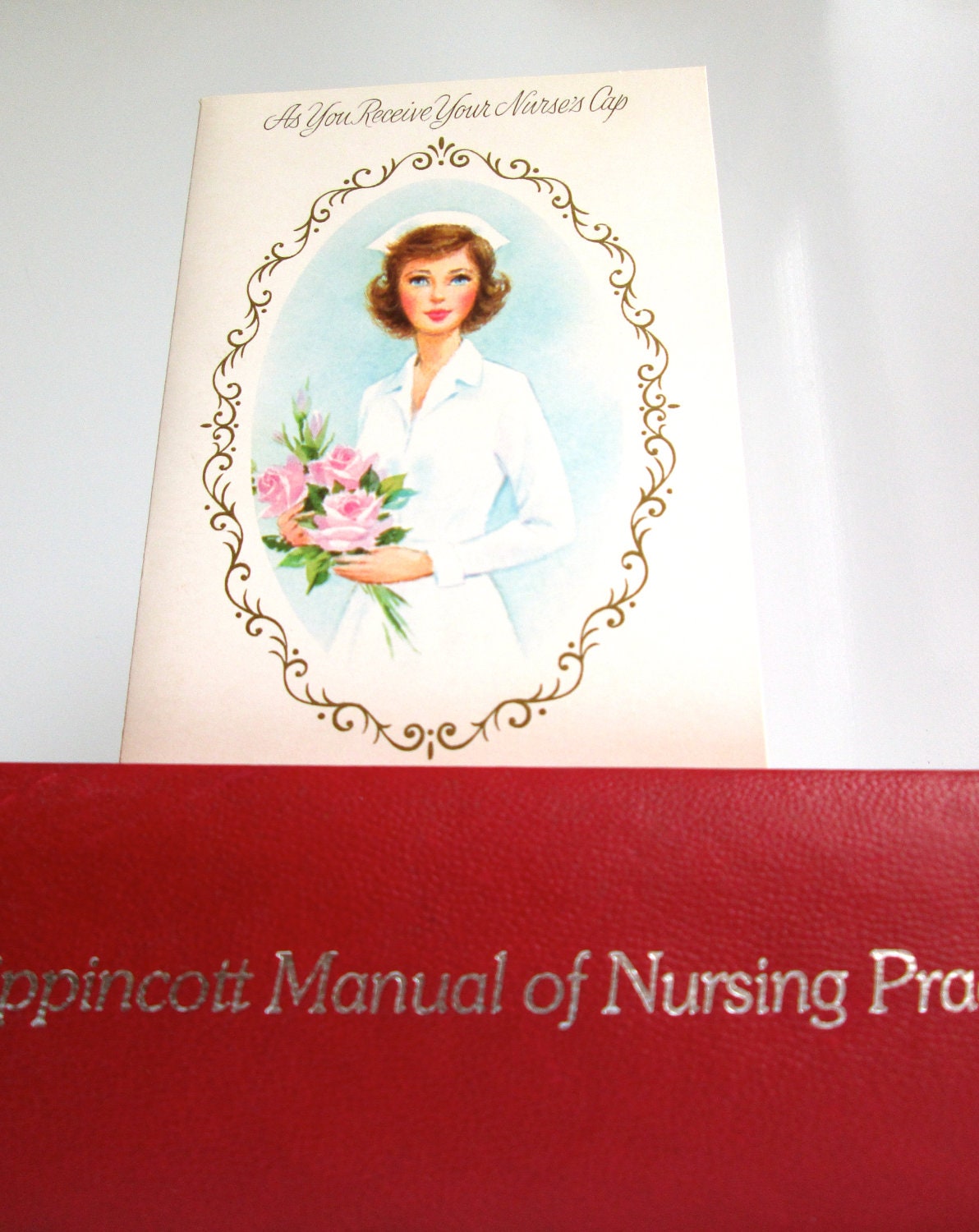 Buy e greeting cards gift ideas - Nurse vintage Book &amp; Card health   medical graduate retro manual greeting card red Gift Idea under 25