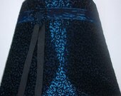 Black  Blue  Handmade Children clothing,Toddler  A-line dress, kids cloths Size 3T