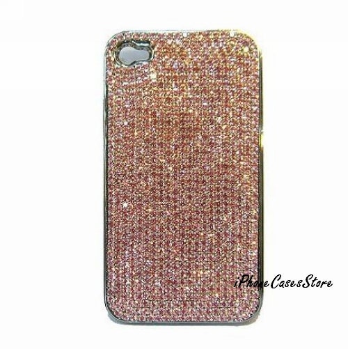 Bling Crystals iPhone case Gold crystals iphone 4s case sharp iphone cover full crystals iphone cases Metal wrapped iPhone4 Champagne