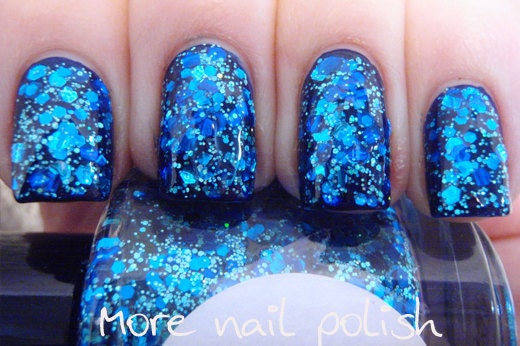 Beneath the Blue Hand made custom nail polish
