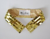 Gold Sequins Peter Pan Handmade Necklace Collar Women Neck Accessory Trend