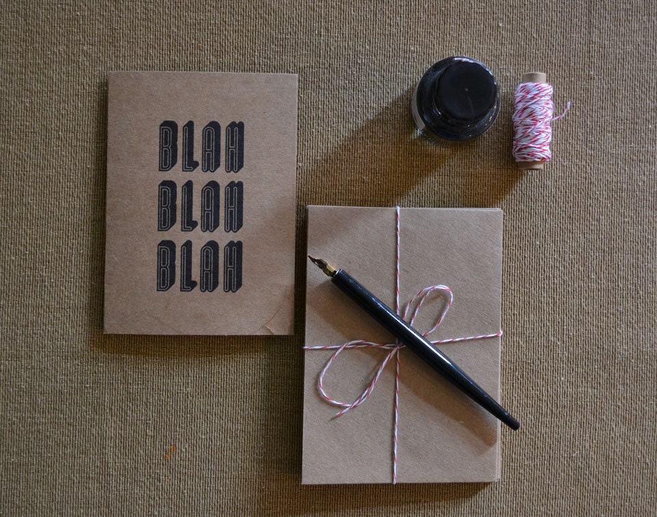 Blank Notecards on Kraft paper, set of 10 with envelopes Il_570xn