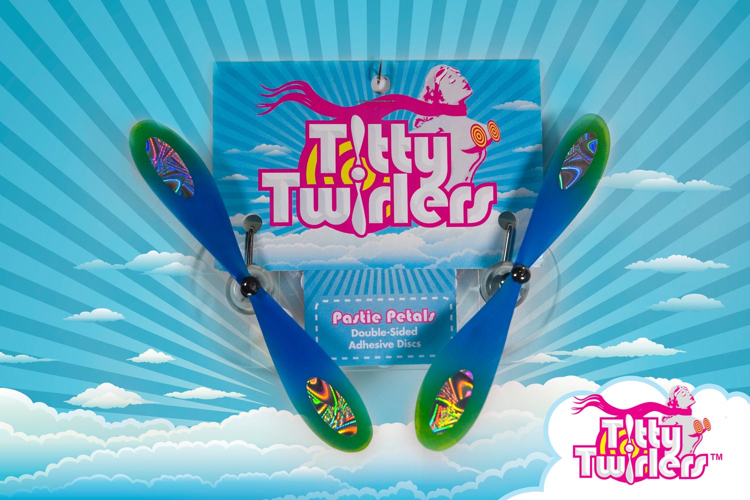 Titty Twirlers - Propeller Pasties - Brazen Blueberry/Kiss Me Kiwi