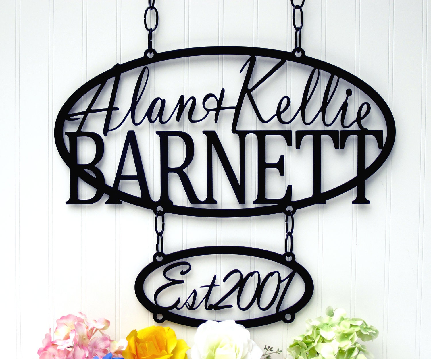 Custom Family Last Name Established Metal Sign - Personalized Gift