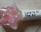 Custom Blended Nail Polish - "Love Is In The Air" - Shimmer Pink & White Heart Glitter - Lacquer