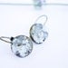 Celestite Spring brass earrings - gemstone earrings