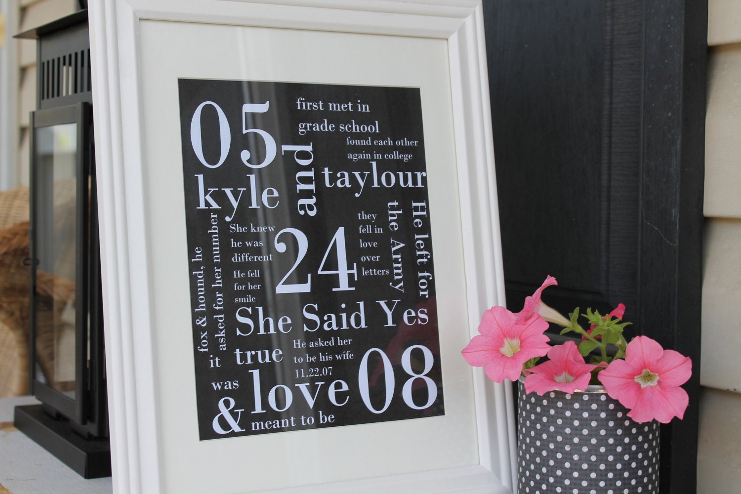 Personalized Subway Art 8x10- Wedding