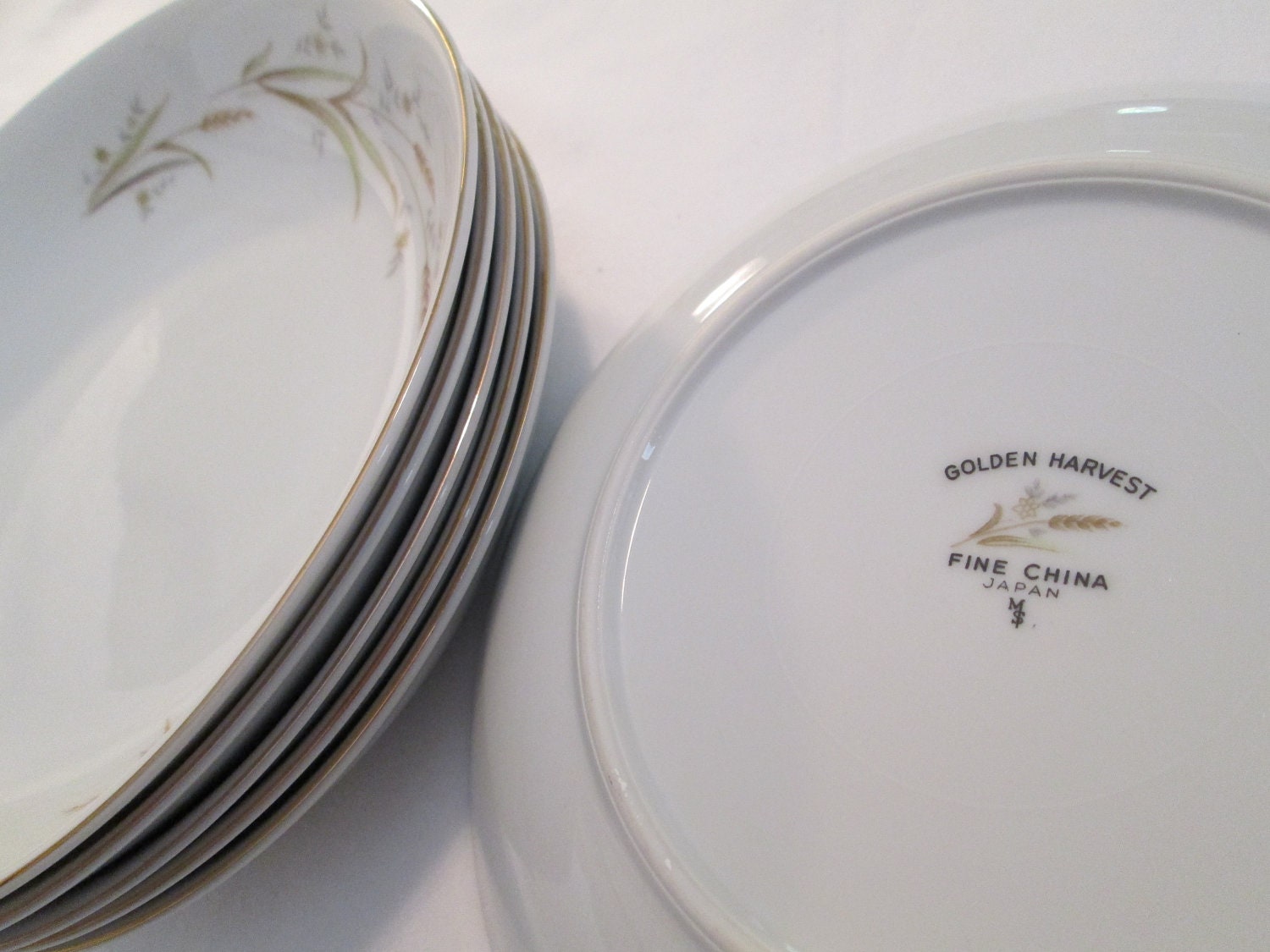 Vintage Golden Harvest Fine China of Japan Coupe Soup Bowl- Set of 6