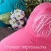 Hats, Monogramed Baseball Caps. 25 COLOR HATS AVAILABLE with your Initials.  Great running cap or knock-around cap.