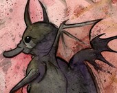 Demon Platypus, Watercolor