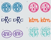 2inch Vinyl Monogram Set of 2 Decal Stickers