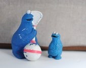 Vintage Rubber Cookie Monster Toy