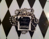 Retro Typewriter Scrabble TIle Pendant Necklace
