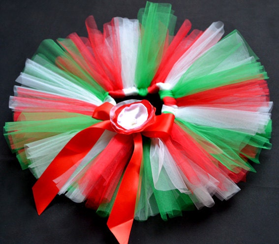 Green red Christmas Custom birthday party baby toddler children girl tutu NB- 5T