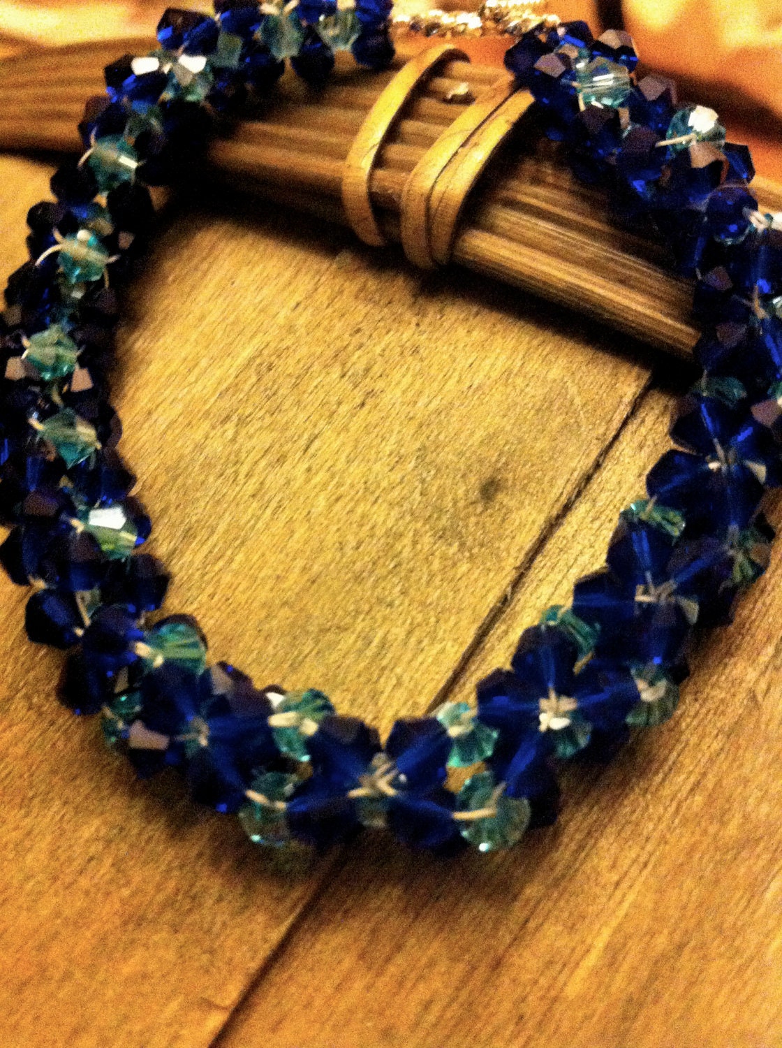 Aqua and Sapphire  Swarovski Crystal Bracelet