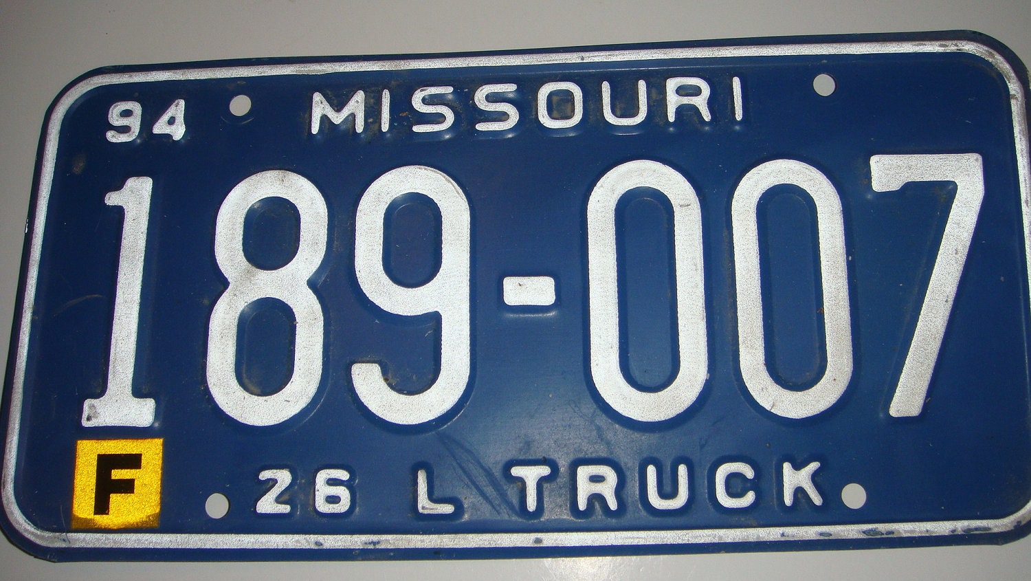 Missouri License Plate