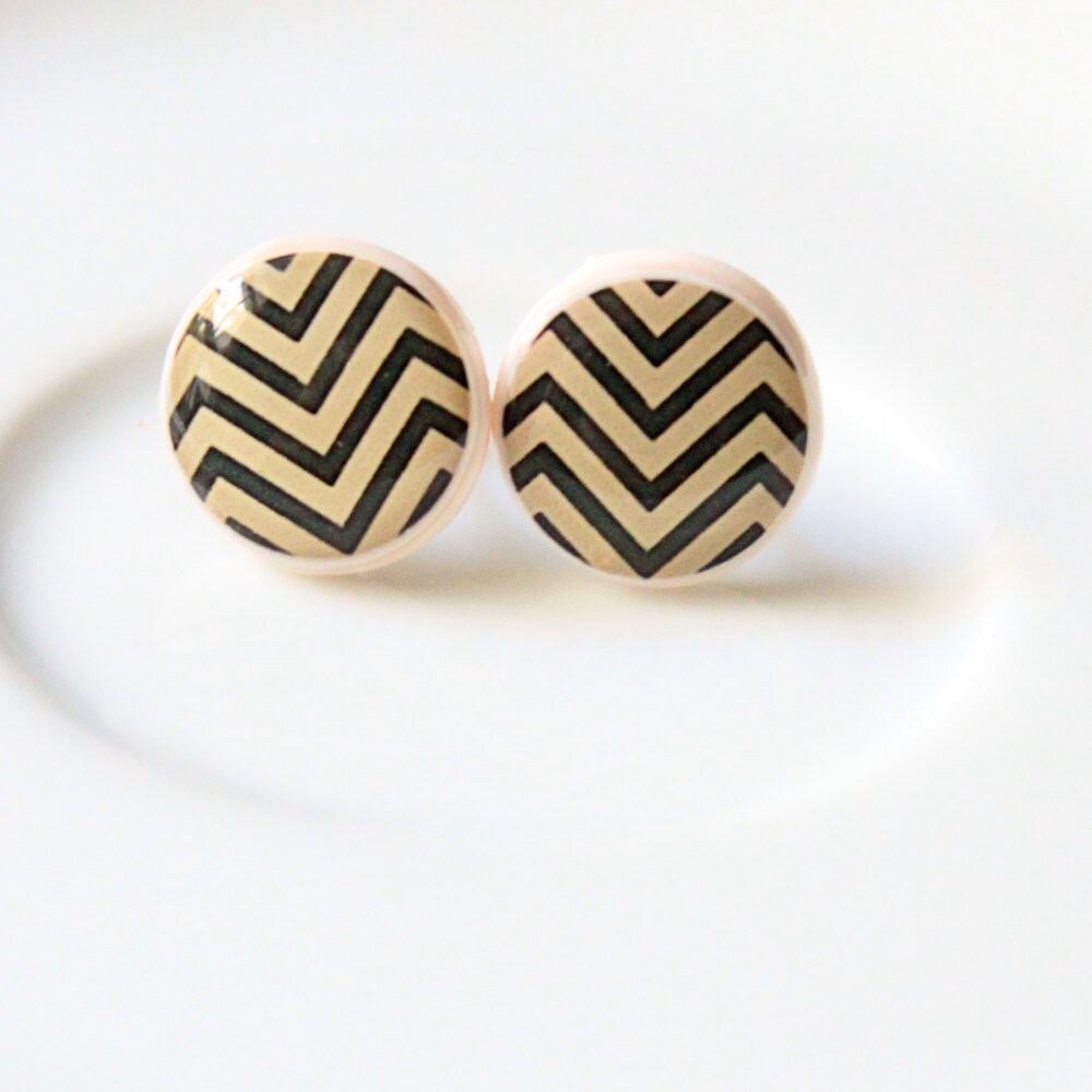 Post Earrings on Chevron Post Earrings By Frostedsugar On Etsy