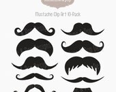 INSTANT DOWNLOAD Mustache Party Digital Clip Art for photobooth props, printables, invitations, and more Il_170x135