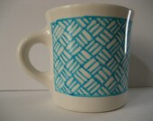 Parquet Pattern Mug, Blue
