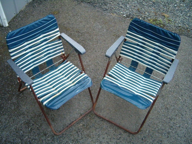 Retro TOY Folding CHAIRS-For Child/Doll: MATCHING Pair 1940's to 60's, Solidly Made, Lightweight