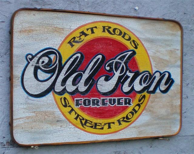 old iron sign