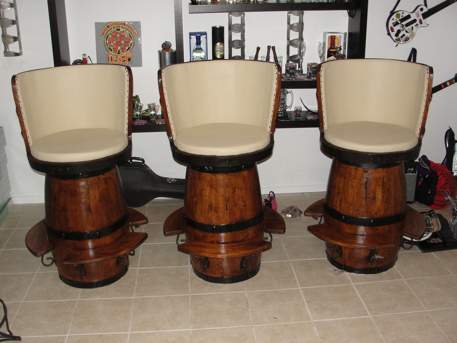 High swivel bar stool