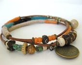 Boho leather cord bracelet