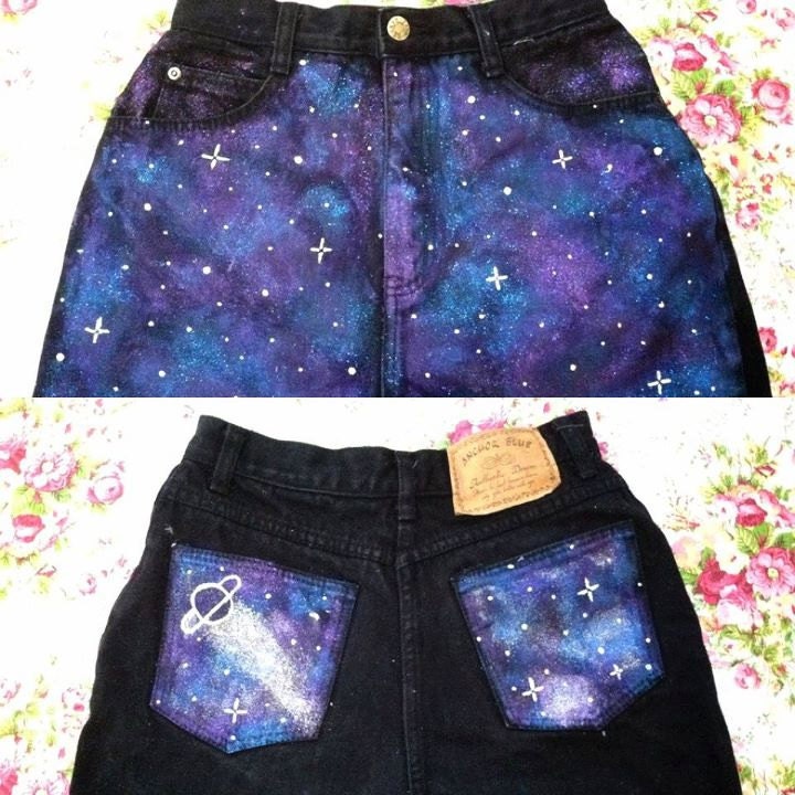 High Waisted Galaxy Shorts