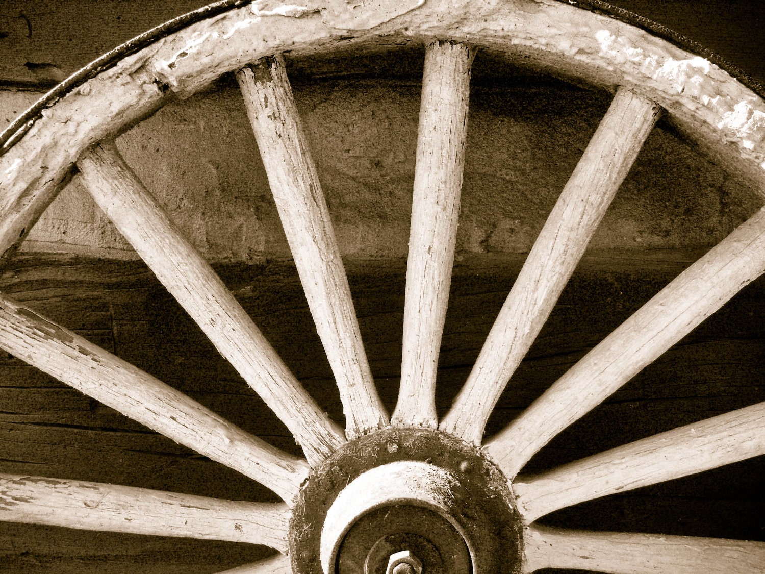 Rustic Wagon Wheel Photograph -  8 x 10 inch - TheHeartWithin