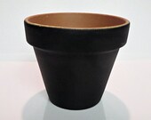 Chalk Board Painted 3" Clay Flower Pot - Custom Wedding Favor Decoration Thank You Party Gift Place Name Place Card Table Number Centerpiece