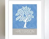 Personalized Family Gift / Newlywed Keepsake Family Tree / 8x10 Home Decor Wall Art Poster