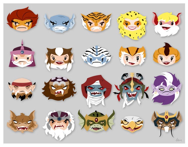 Thundercats Noggins - 11" X 14" print