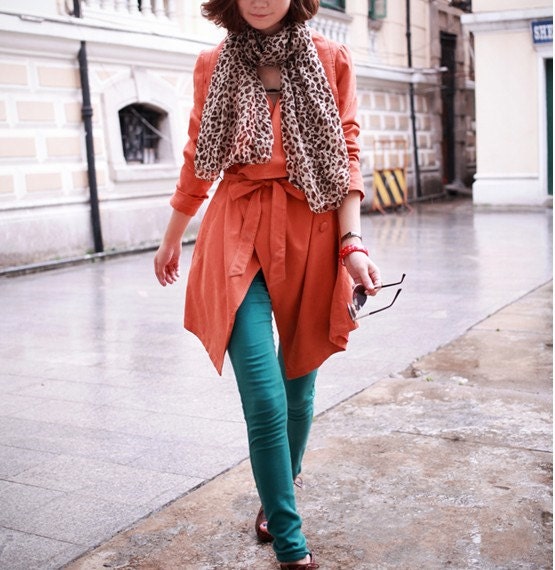 women's OL style suit Coat jacket Windbreaker brick red color dy26 S,M,L - colorstore2011