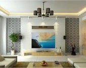 Lare Canvas Art Original Painting Large Wall Art Contemporary Oil Painting Sky is the Limit Abstract, Blue, Brown, White, Orange, Sea